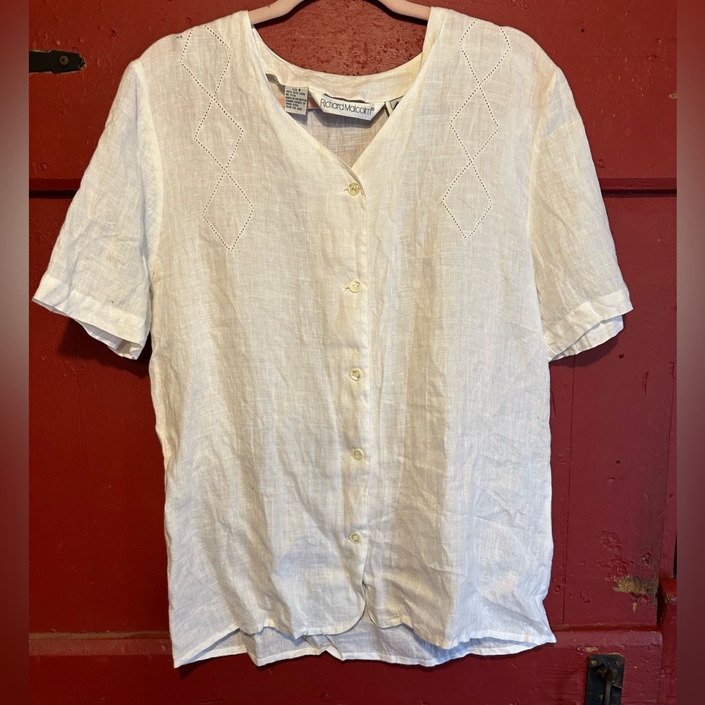 Vintage Irish linen blouse
